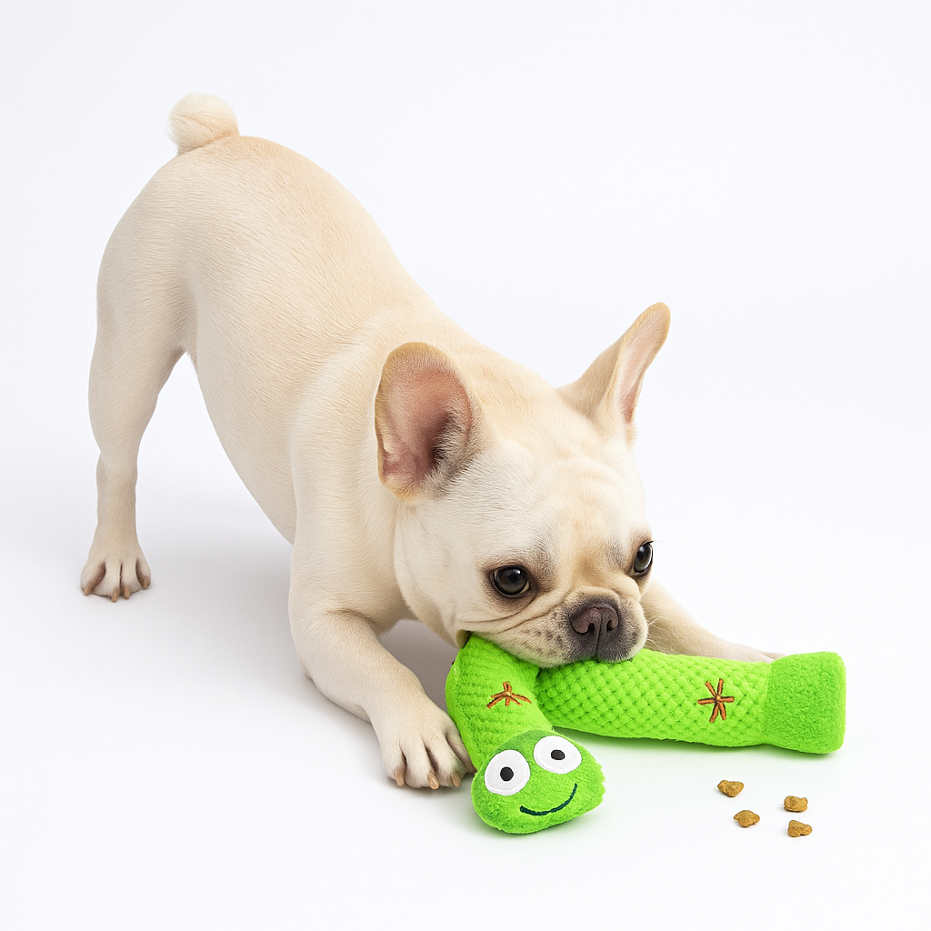 Outdoor-Adventure Snuffleez French Bulldog Puzzle Toy – Interactive S...
