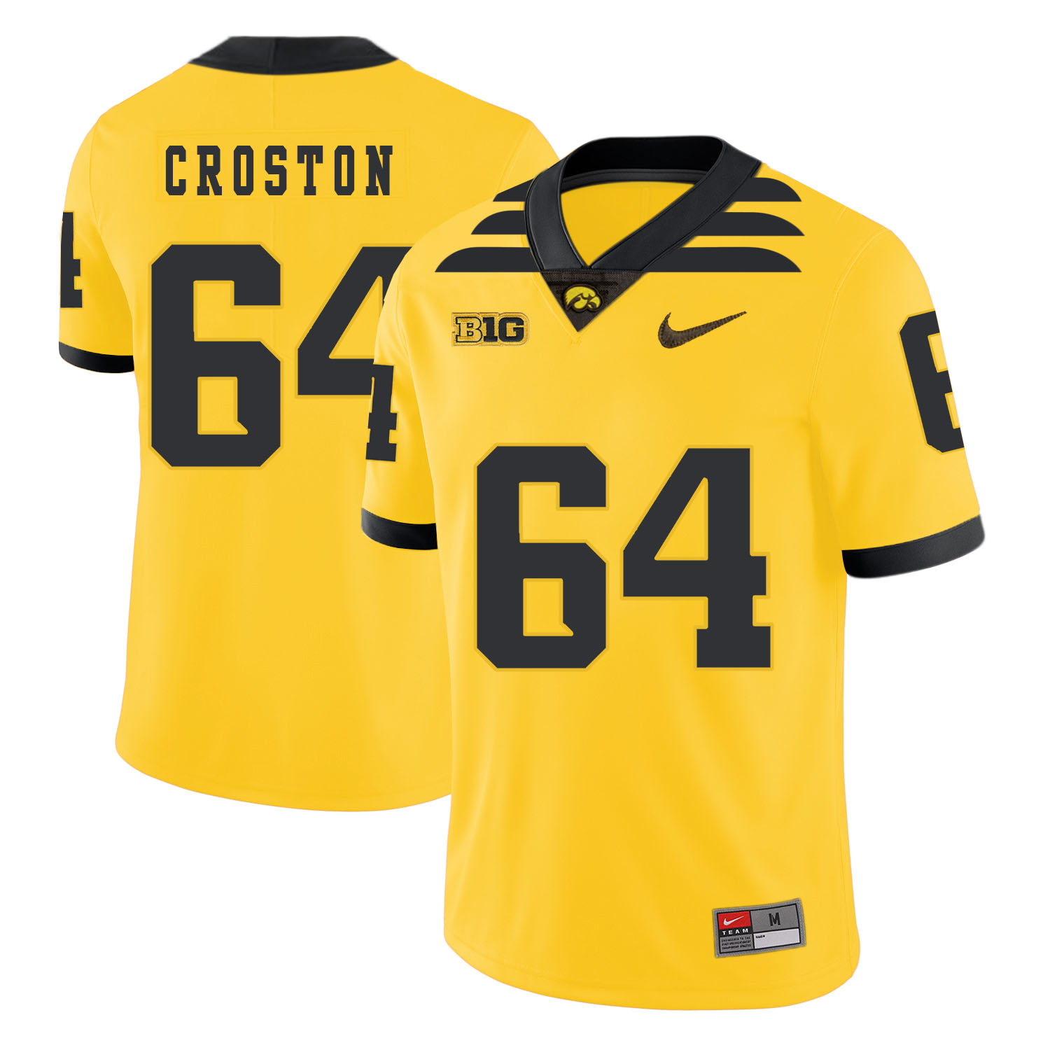 Men's None Yellow 2024 comfortable Cole Croston #64 alternate jersey