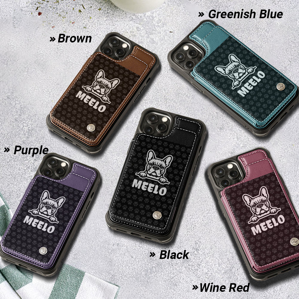 French Bulldog Alexandre Personalized Leather Wallet Case For For