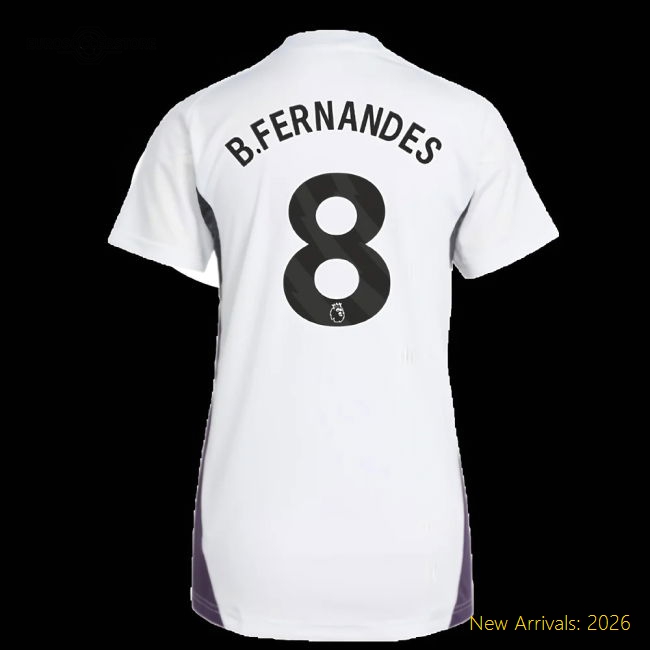 2025-2026 Man Utd Training Jersey (White) - Womens (B.Fernandes 8)