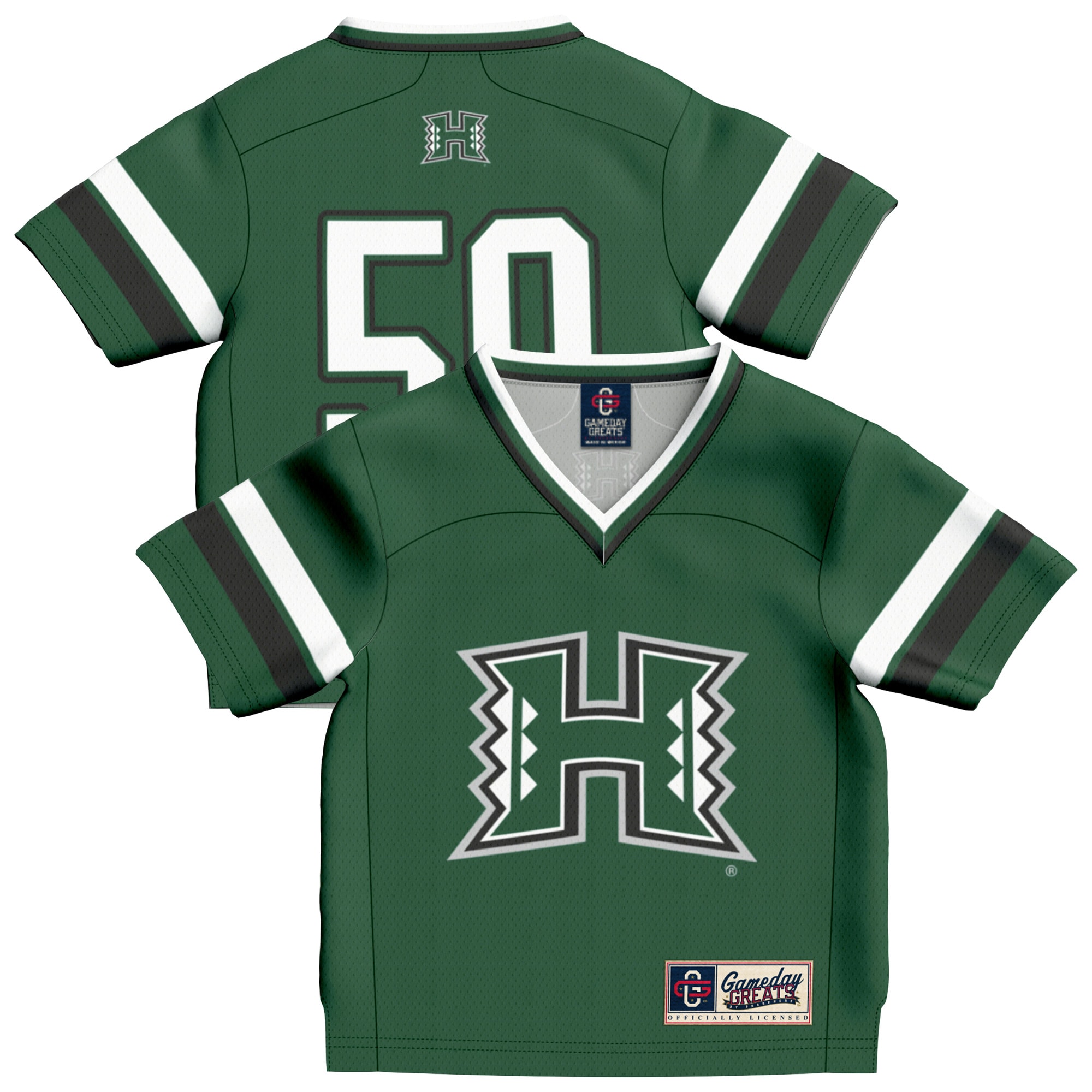 #50 Hawaii Rainbow Warriors GameDay Greats Infant Lightweight Collegiate Football Fashion 26/27 Football Jersey - Green