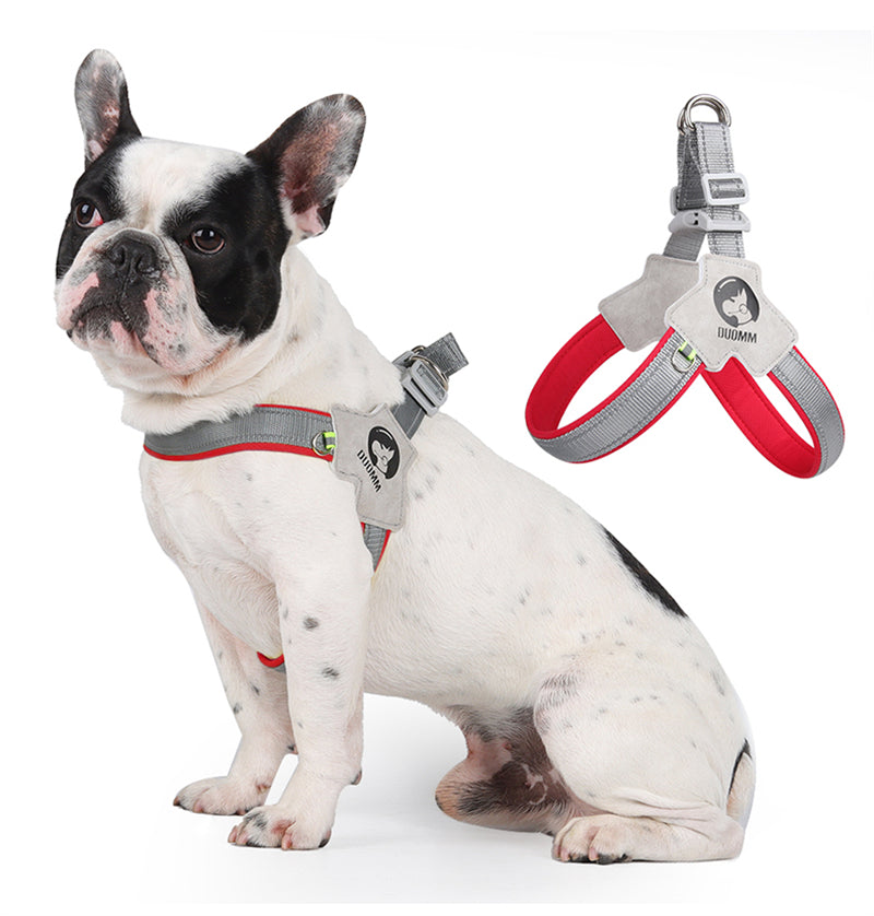 Lightlatch - Durable No Pull Frenchie Reflective Harness Summer Wear