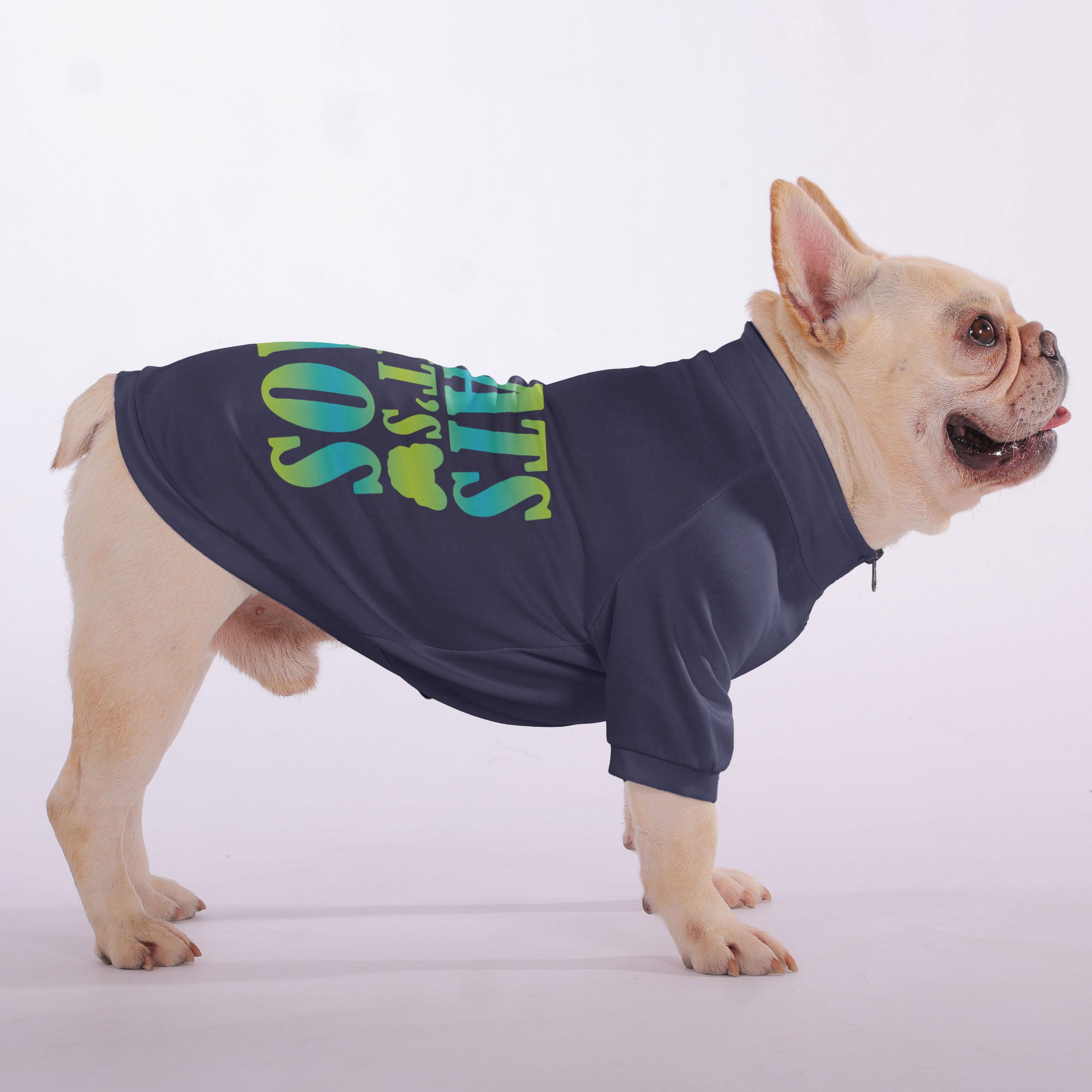 Durable Snuggly Zip-up Sweatshirt For French Bulldogs For Frenchie Fans