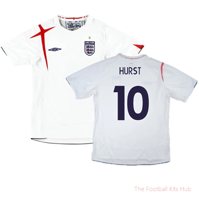 England 2005-2007 Home Shirt (XL) (Very Good) (Hurst 10)