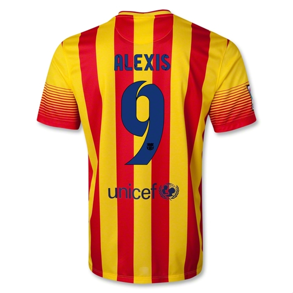 Premium Quality Barca 1314 Barcelona 9 ALEXIS Away Shirt