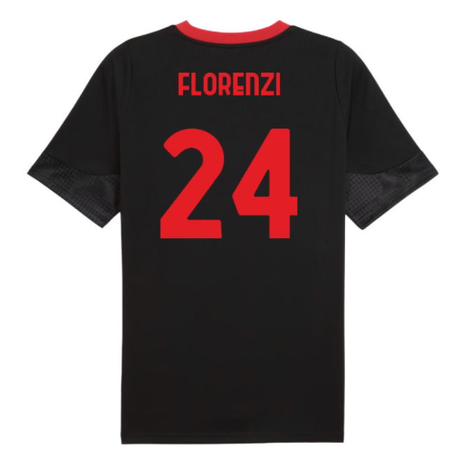 2025-2026 AC Milan Training Jersey (Black) (Florenzi 24)