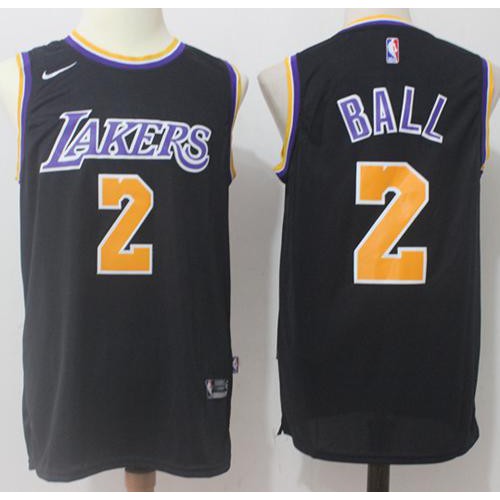 LAL Black Nike A. Lakers #2 NBA Jersey Basketball Jersey Game Day Wear