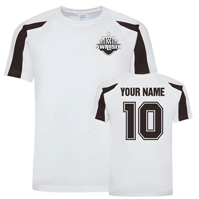 Your Name Swansea City Sports Training Jersey (White)
