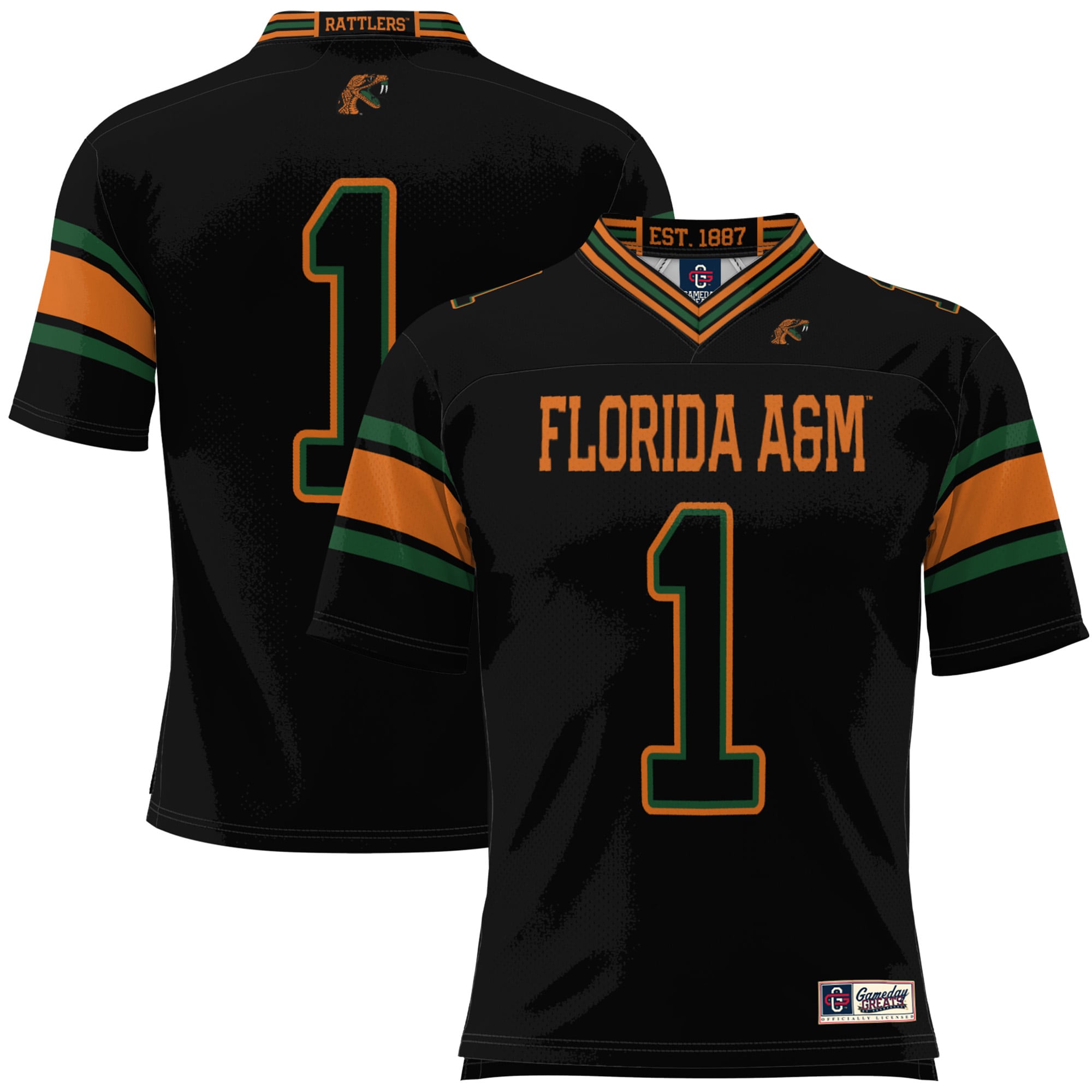 [DDG] Florida A&M Rattlers GameDay Greats Youth Football Jersey - Black