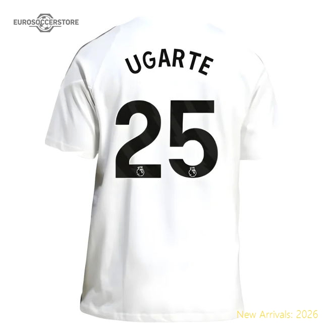 2025-2026 Man Utd Training Tee (white) (ugarte 25) - Official Edition