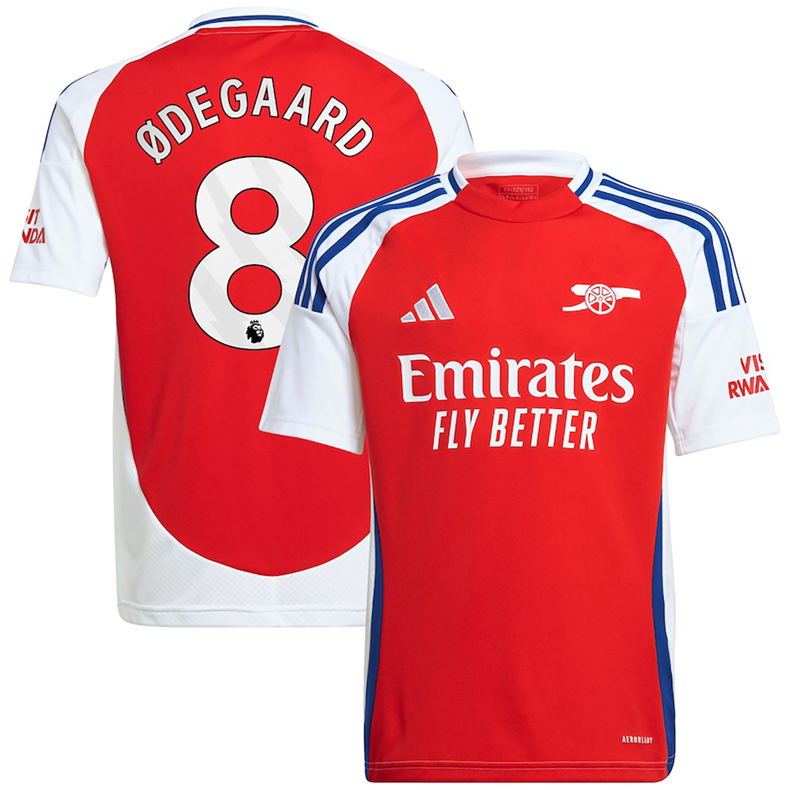 Adidas Arsenal adidas youth arsenal odegaard #8 Home Jersey 24/25