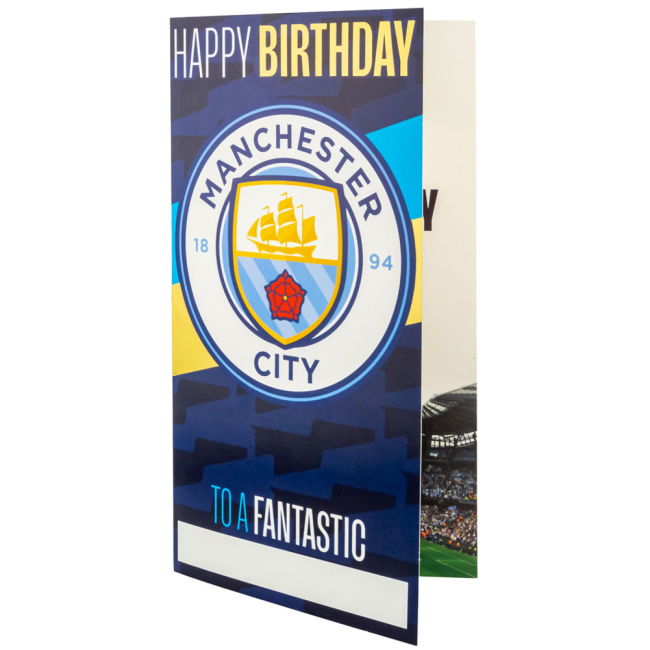 Men's Manchester City FC Personalised Birthday Card