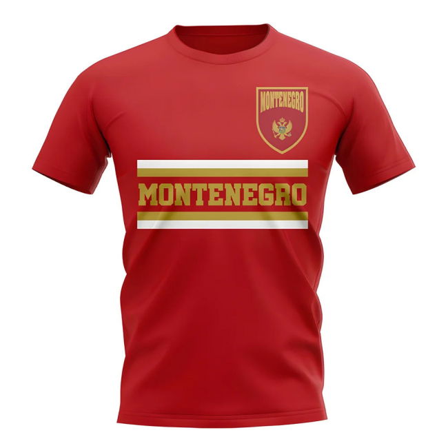 Montenegro Core Football Country T-Shirt (Red) Authentic