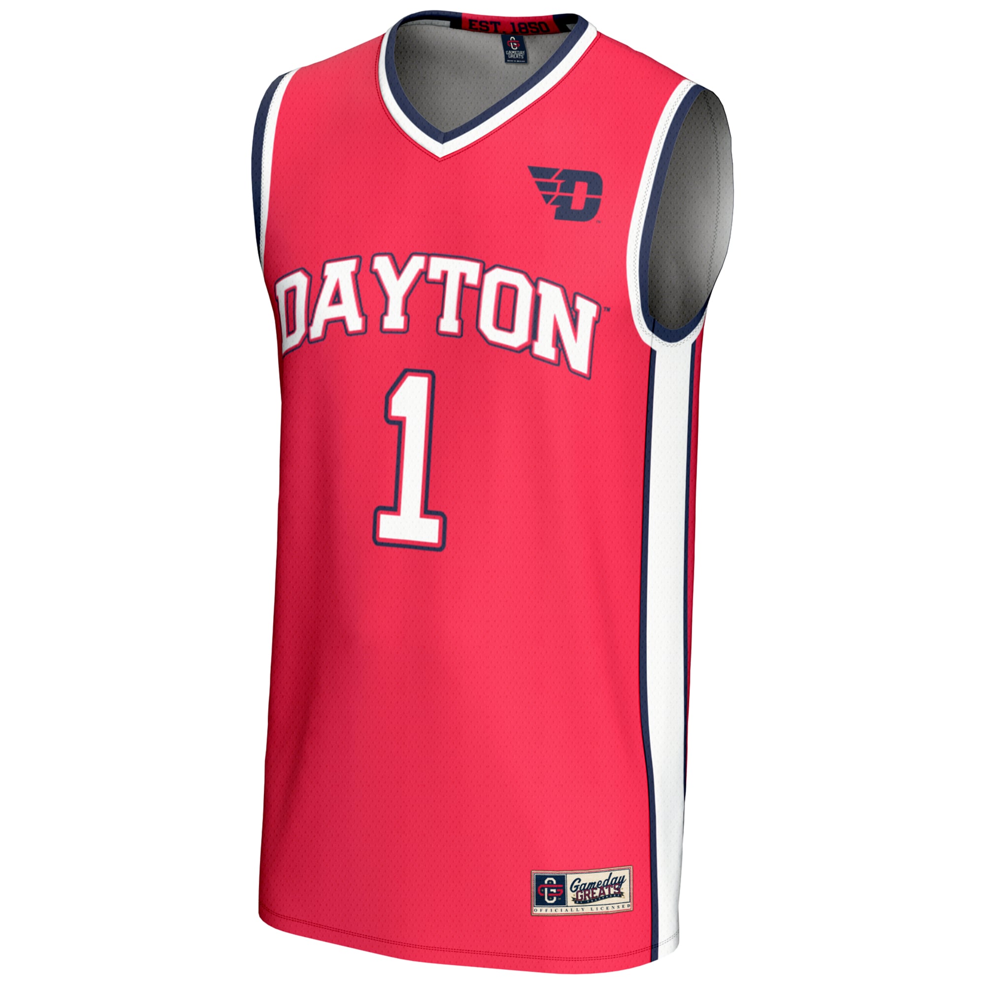#1 Dayton Flyers GameDay Greats Lightweight Basketball Jersey - Red