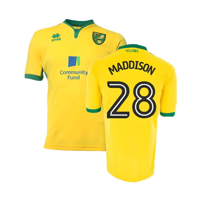 Adult Norwich City 2016-17 Home Shirt ((Good) XXL) (Maddison 28)