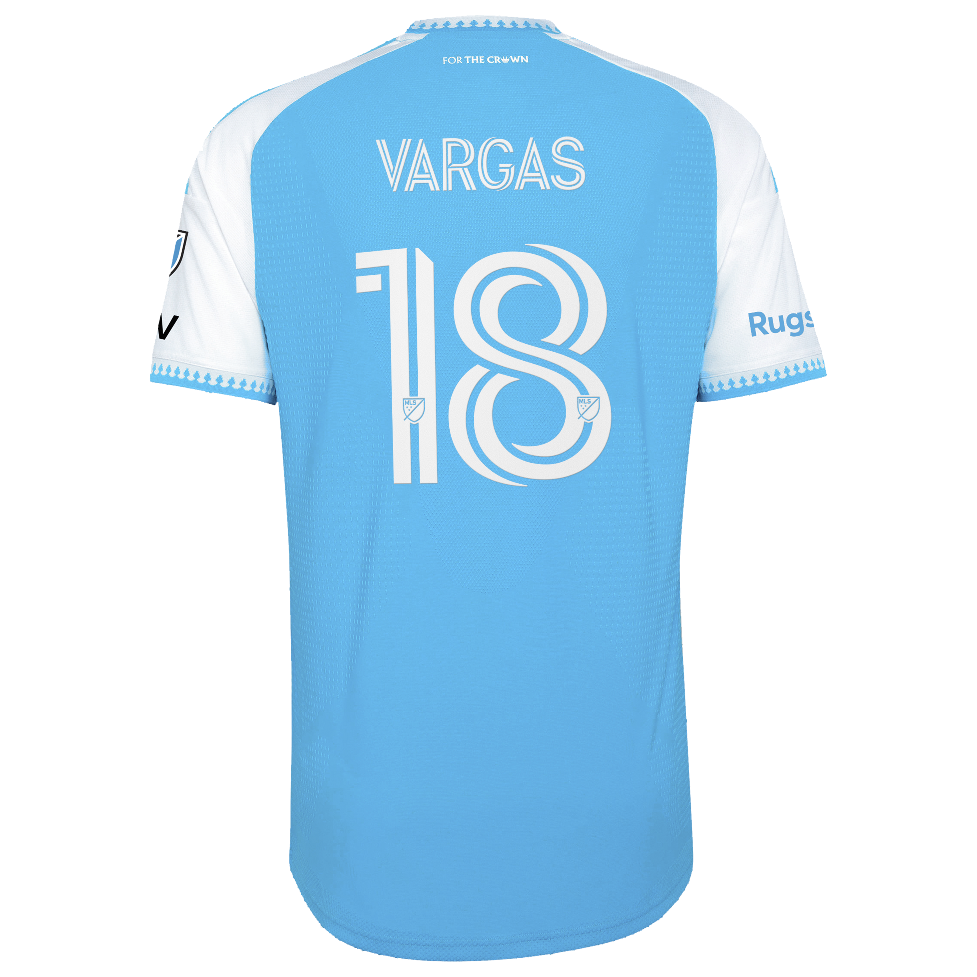 [SJH] Kerwin Vargas Charlotte FC 2026 Carolina Kit: Crowns Up On-Field Authentic Patch Jersey - Blue