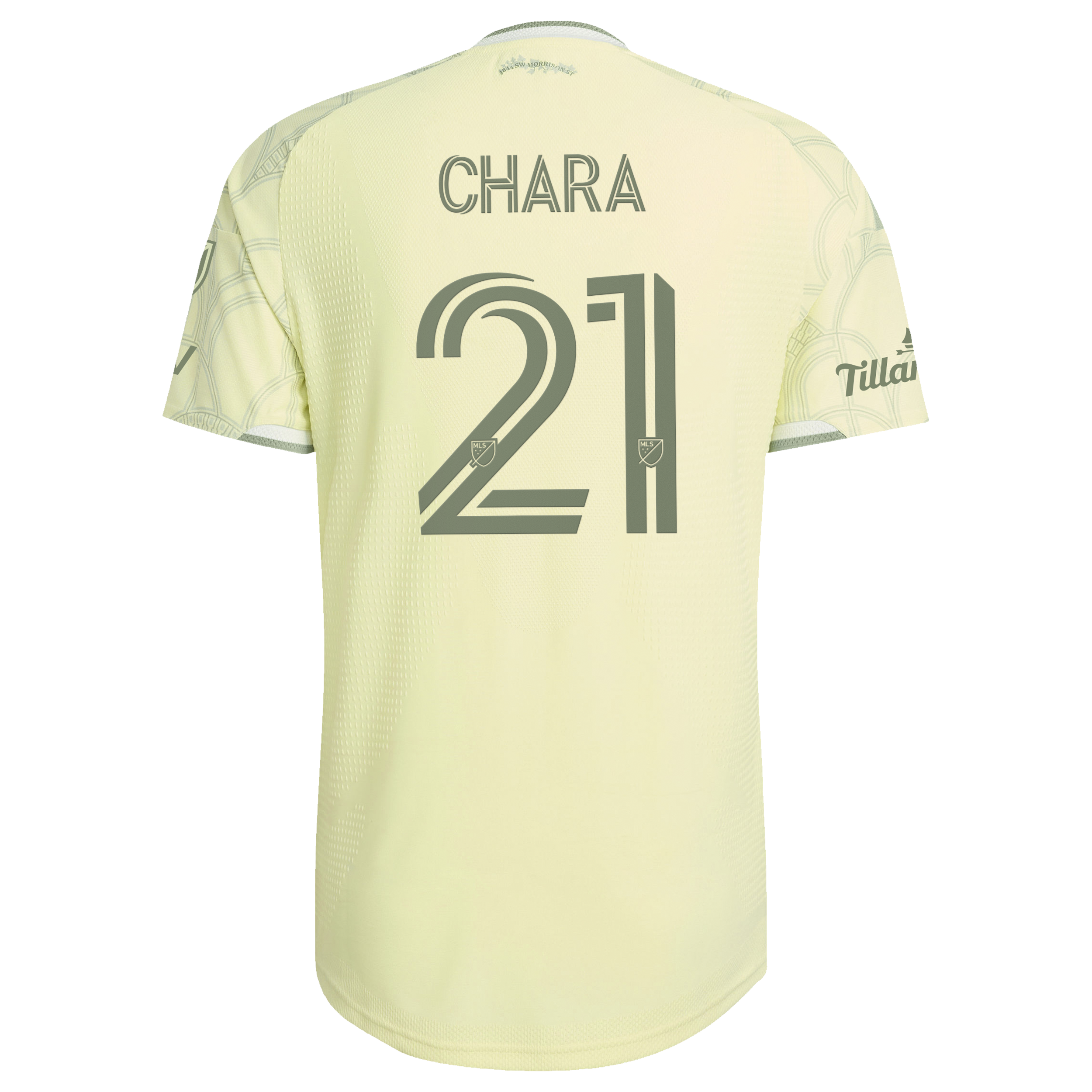 [SJH] Diego Chara Portland Timbers 2026 Civic Stadium Kit On-Field Authentic Patch Jersey - Yellow