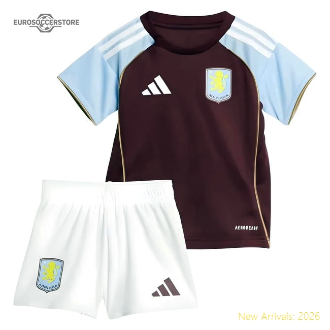 2025-2026 Aston Villa Home Baby Kit For Premier League Fans