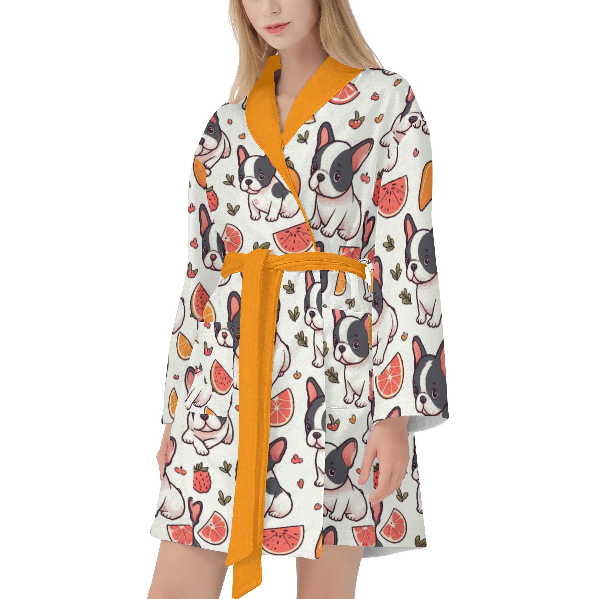 Frenchie Coco - Premium Women Bathrobe For Frenchie Pups