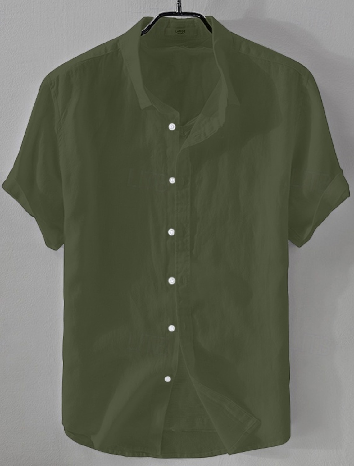 Men's Linen Shirt Minimalist Aloha Casual Cotton Button Up Coconut