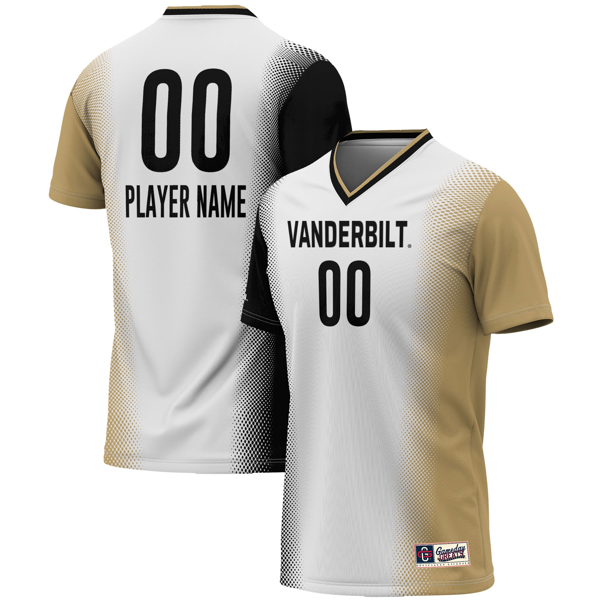 [LK] Vanderbilt Commodores GameDay Greats Youth Lightweight NIL Pick-A-Player Women's Soccer Jersey - White
