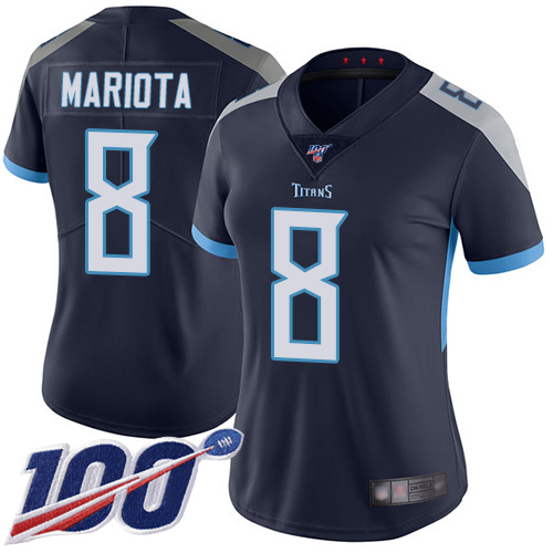 Authentic NFL Tennessee Titans #8 Marcus Mariota Navy Limited Jersey