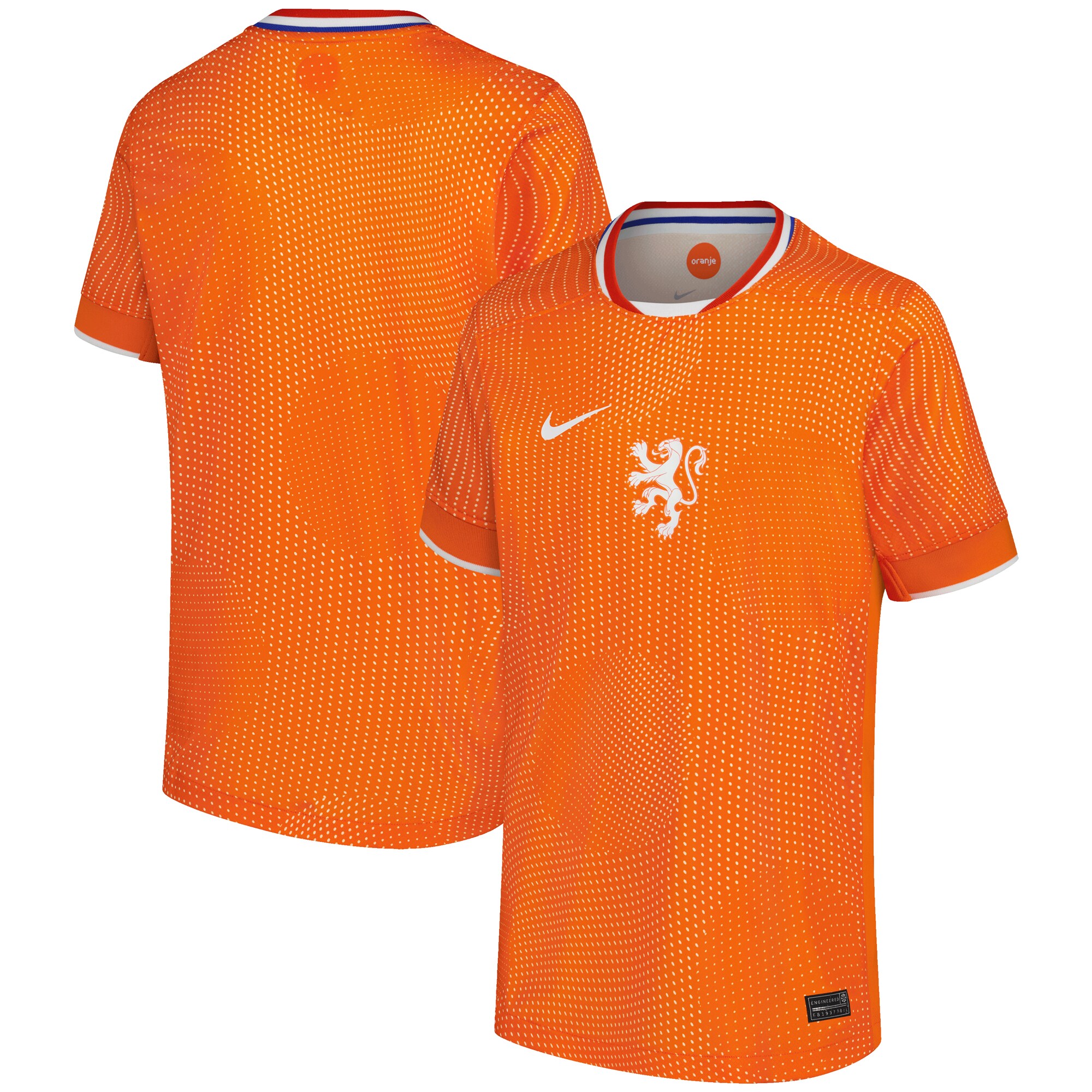 [SJH] Netherlands Women's National Team Youth 2025/26 Home Replica Jersey - Orange