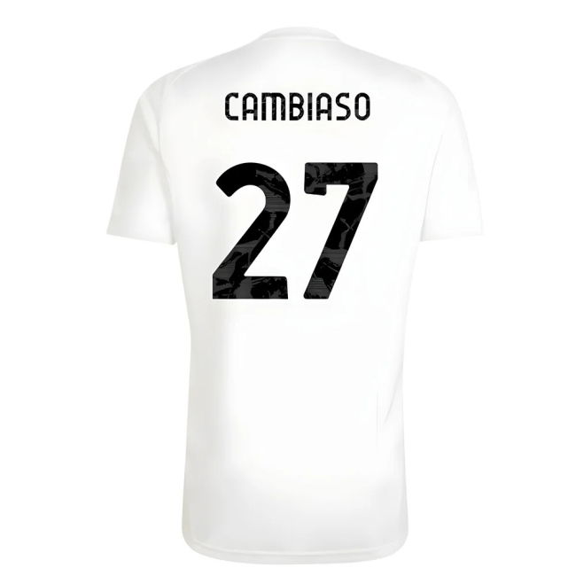 2025-2026 Juventus Training Tee (White) (Cambiaso 27)