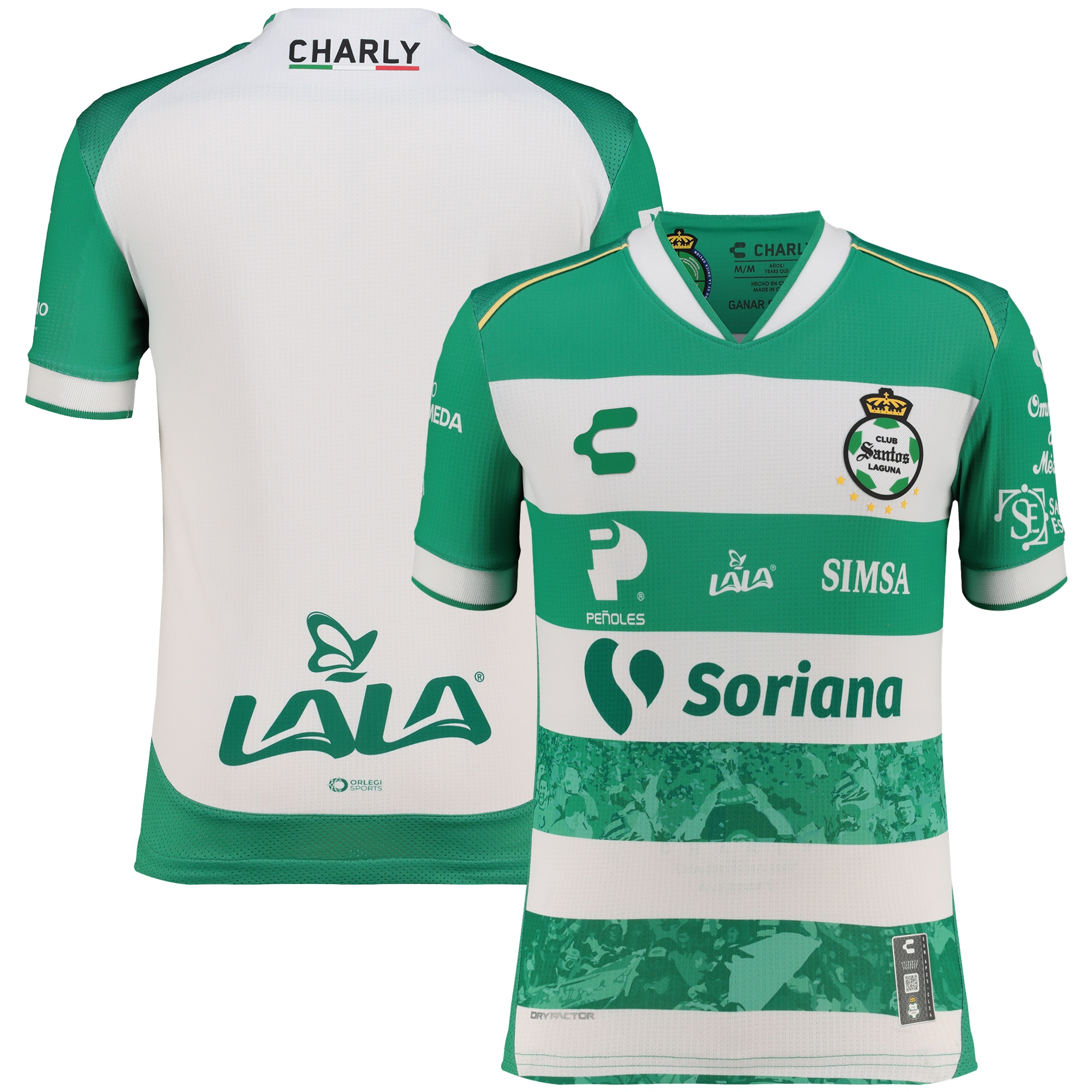 [SJH] Santos Laguna Charly Youth 2025/26 Home Authentic Jersey - Green