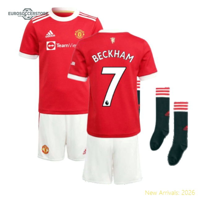 Mini Kits Manchester United 2021 Home Jersey Shirt Football Fan Game Day Apparel