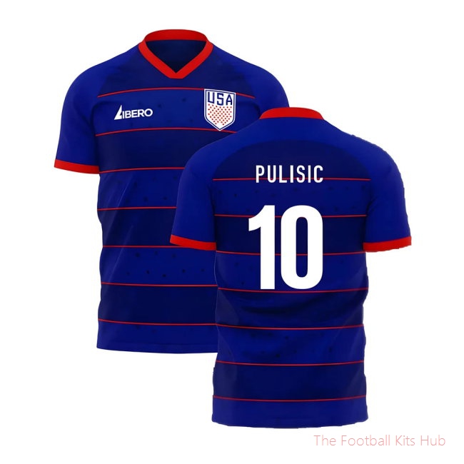 United States 2025-2026 Away Concept Football Kit (Libero) (PULISIC 10)