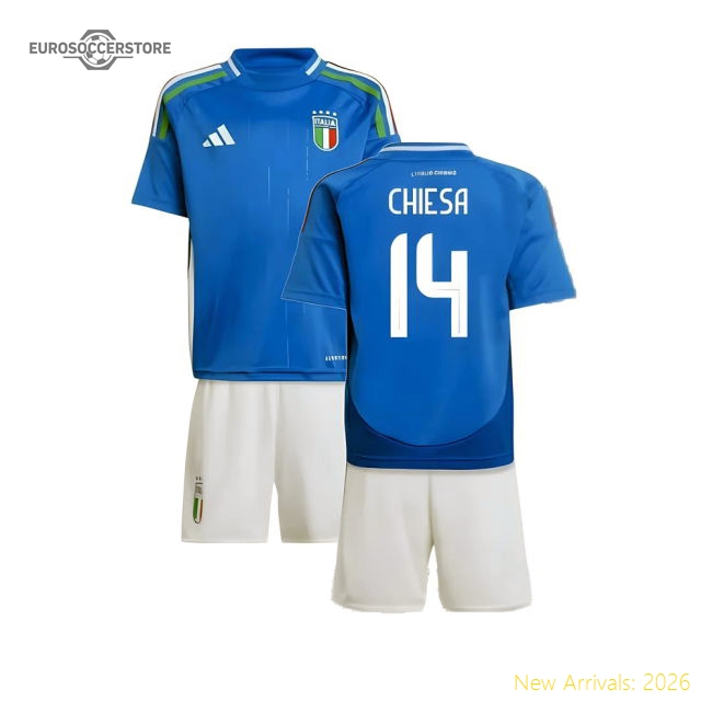 2024-2025 Home National Team Kit Chiesa 14 4-5 Years Fan Edition