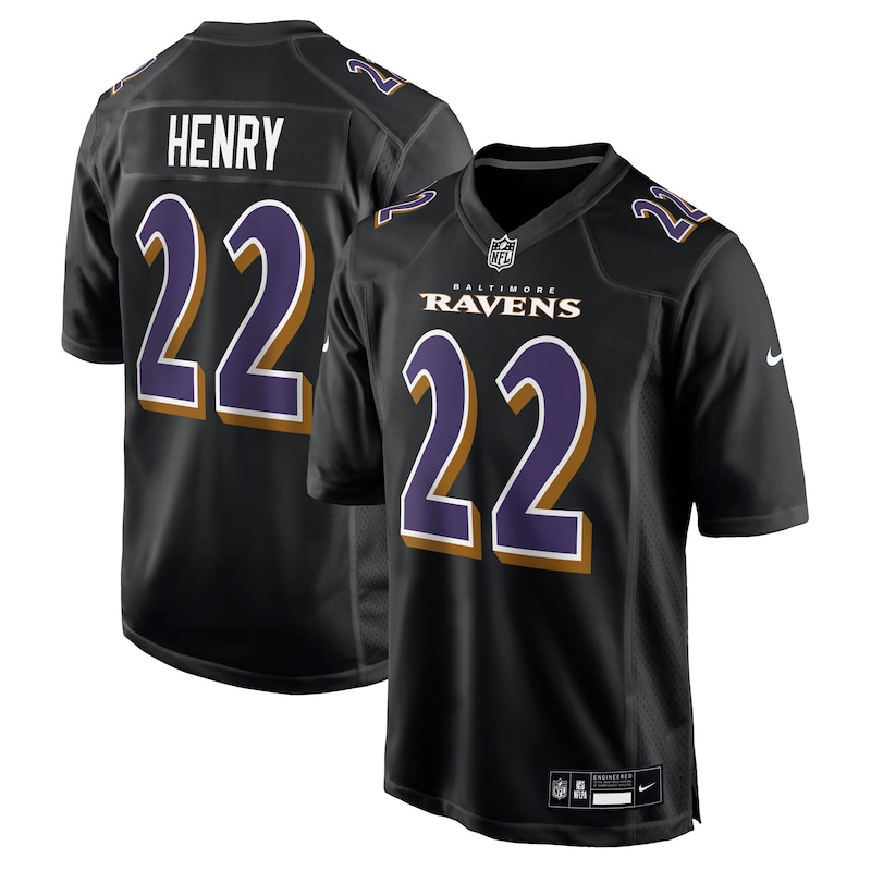 None Derrick Henry Baltimore Ravens NFL Team Replica Jersey Football A