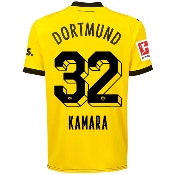 Borussia Dortmund Kamara 2023-2024 Bun Home Jersey – Authentic Shirt