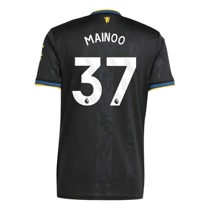 Limited Stock 2025-2026 MUN Third Official Shirt Mainoo 37 Adults#774