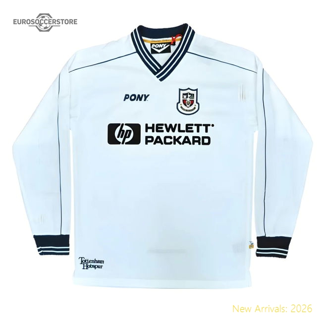Official 1997-1999 Tottenham Home Ls Pony Retro Shirt - Premium