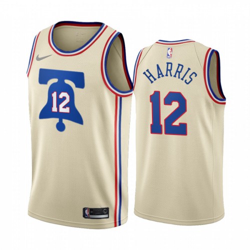 Philadelphia Philadelphia 76ers #12 Tobias Harris Cream Womens NBA Swingman 2020-21 Earned Edition Jersey Womens