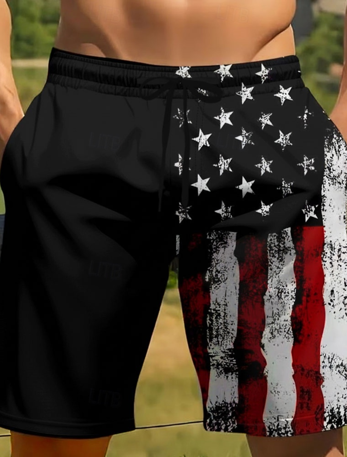 Independence Day Men's American US Flag Patriotic Shirt Casual Shirt Cuban Collar Shirt Short Sleeve Army Militray Holiday Streetwear Summer Spring Stand Collar Camp