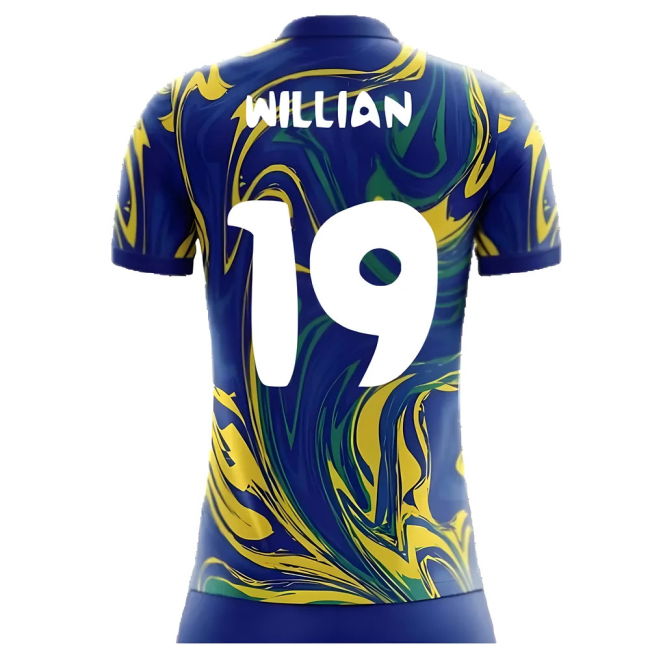 Player 2025-2026 Brazil Away Concept Shirt (Willian 19) - Kids