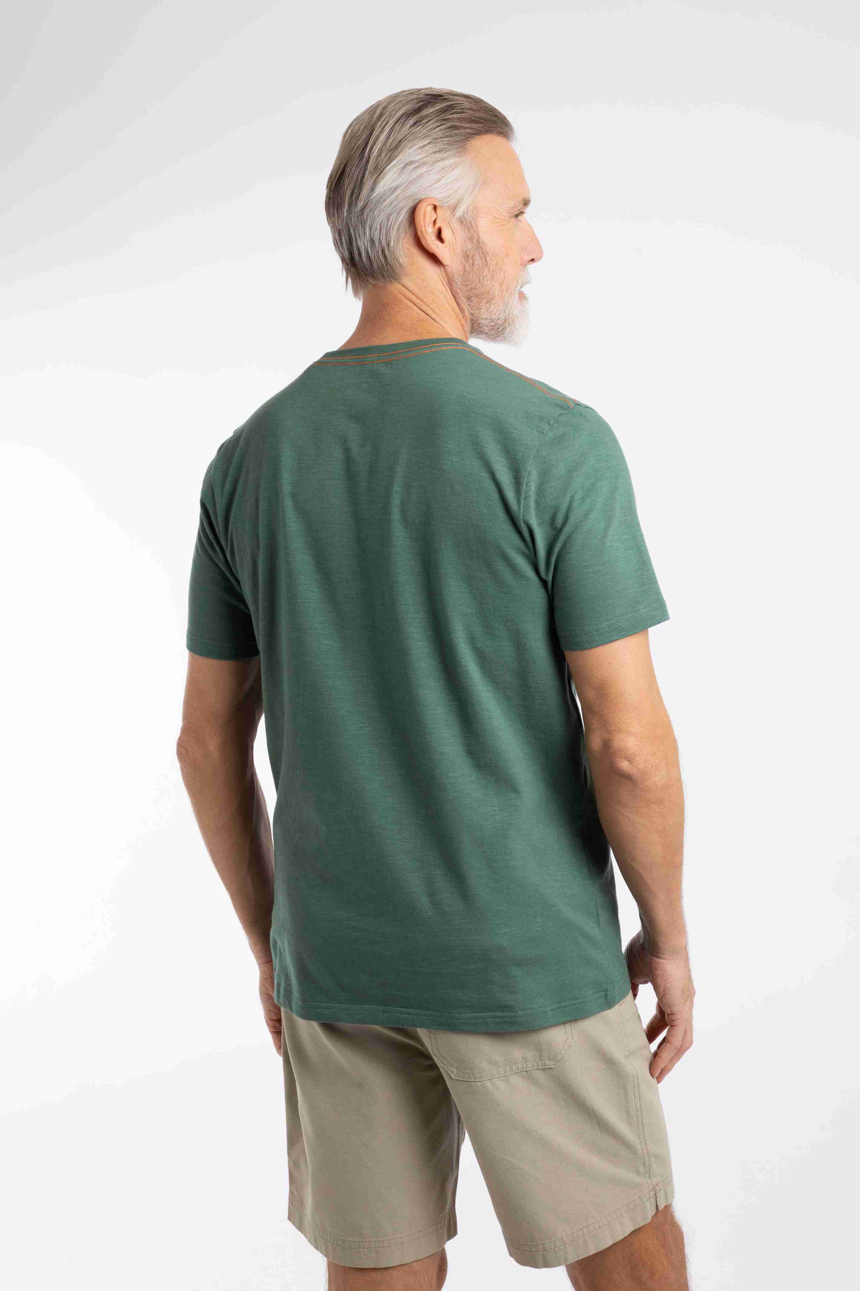 Nautical Sky Front Print Graphic T-Shirt Dusky Green