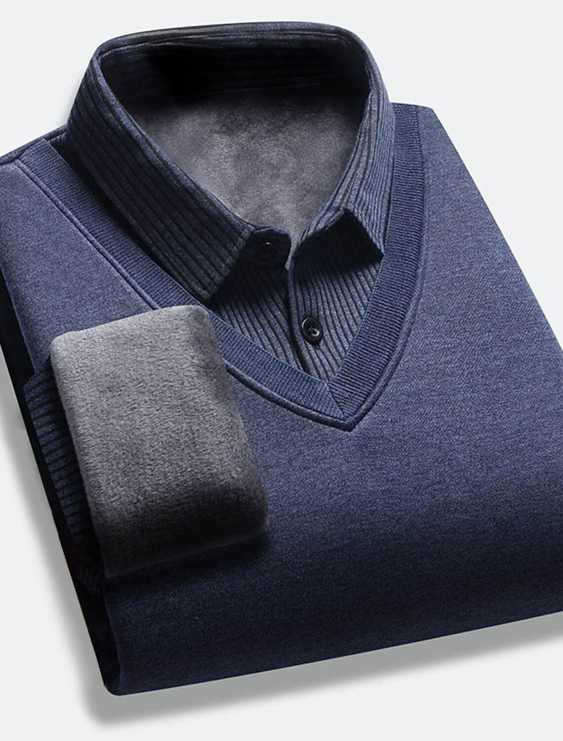 Men's Pullover Sweater Jumper Ribbed Knit Regular Knitted Warm Plain