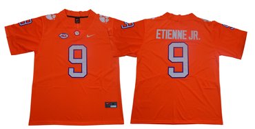 performance Men's Clemson CLE Travis Etienne #9 Orange 2019 Football