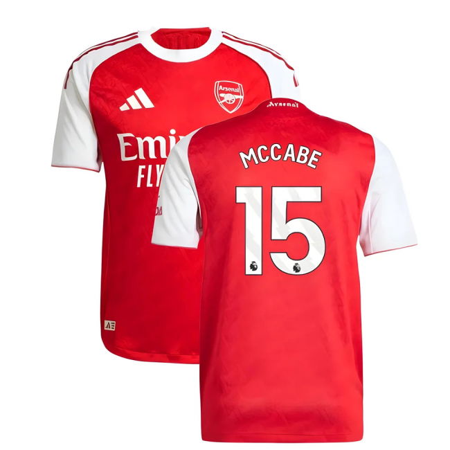2025-20 Arsenal Home Shirt with McCabe 15 L M S