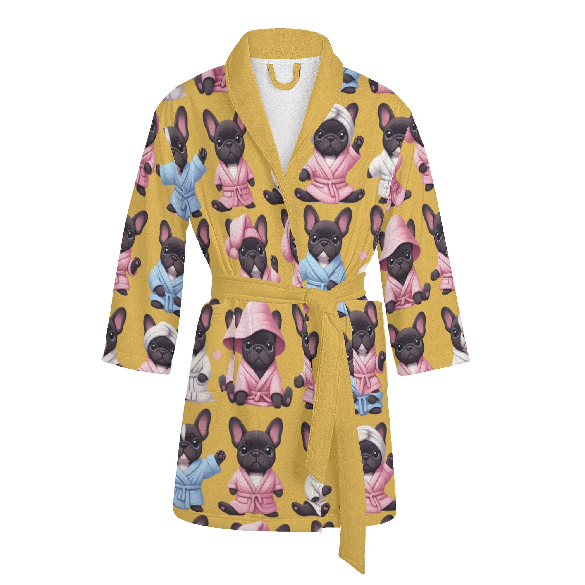 Lifestyle-Driven Everyday Trendy Lily - Women Bathrobe for Dog Owners