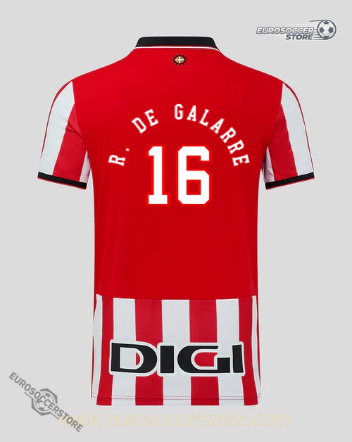 Athletic Club 25-26 Season Home R. DE GALARRE 16 Jersey