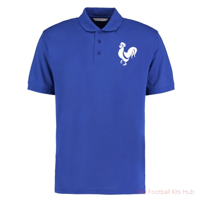 France National Team Embroidered Polo Shirt (Royal Blue)