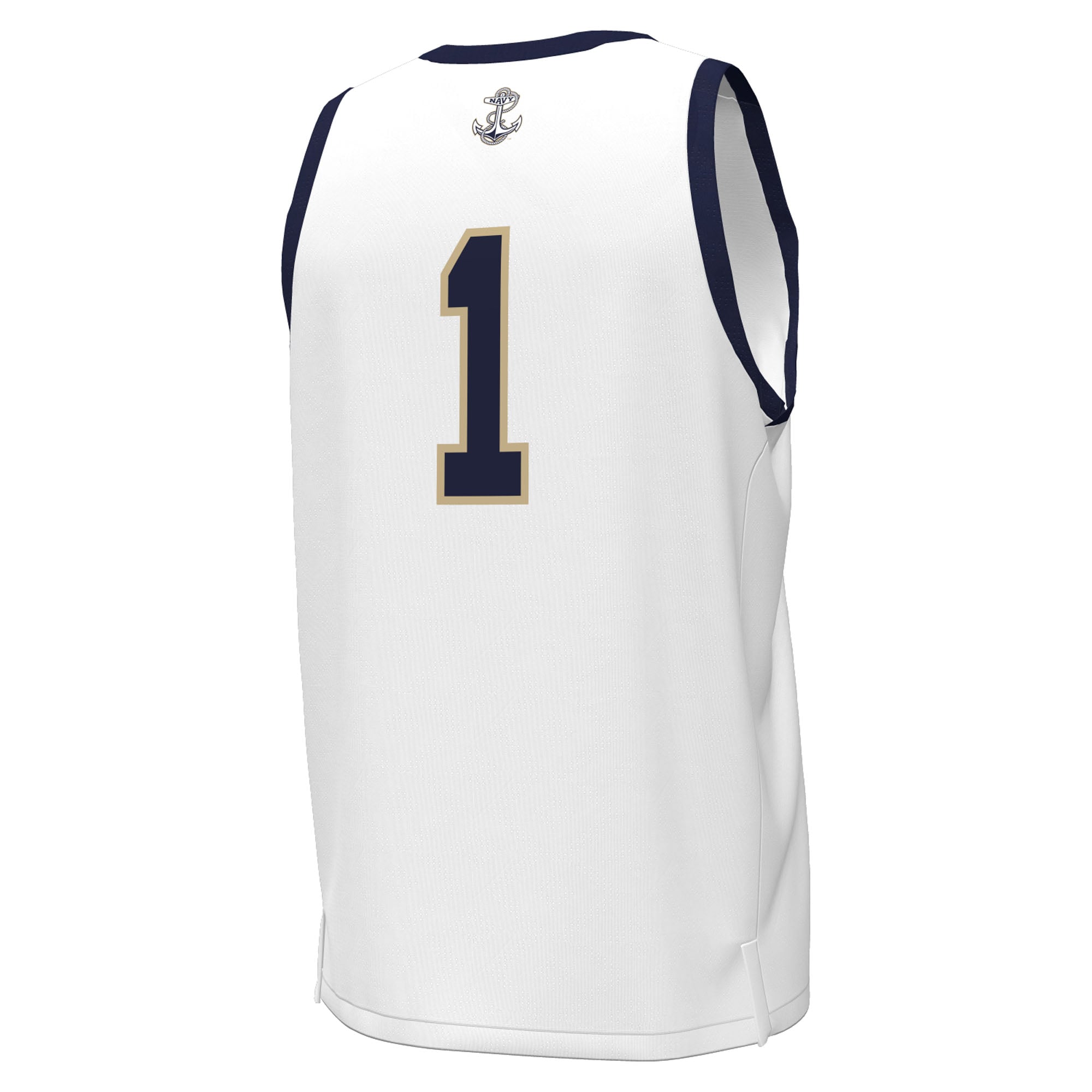 Navy Midshipmen Under Armour #1 Replica Basketball Jersey - White