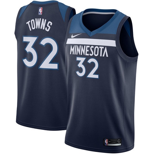 Blue Nike Minnesota Timberwolves #32 Jersey - Durable Fabric