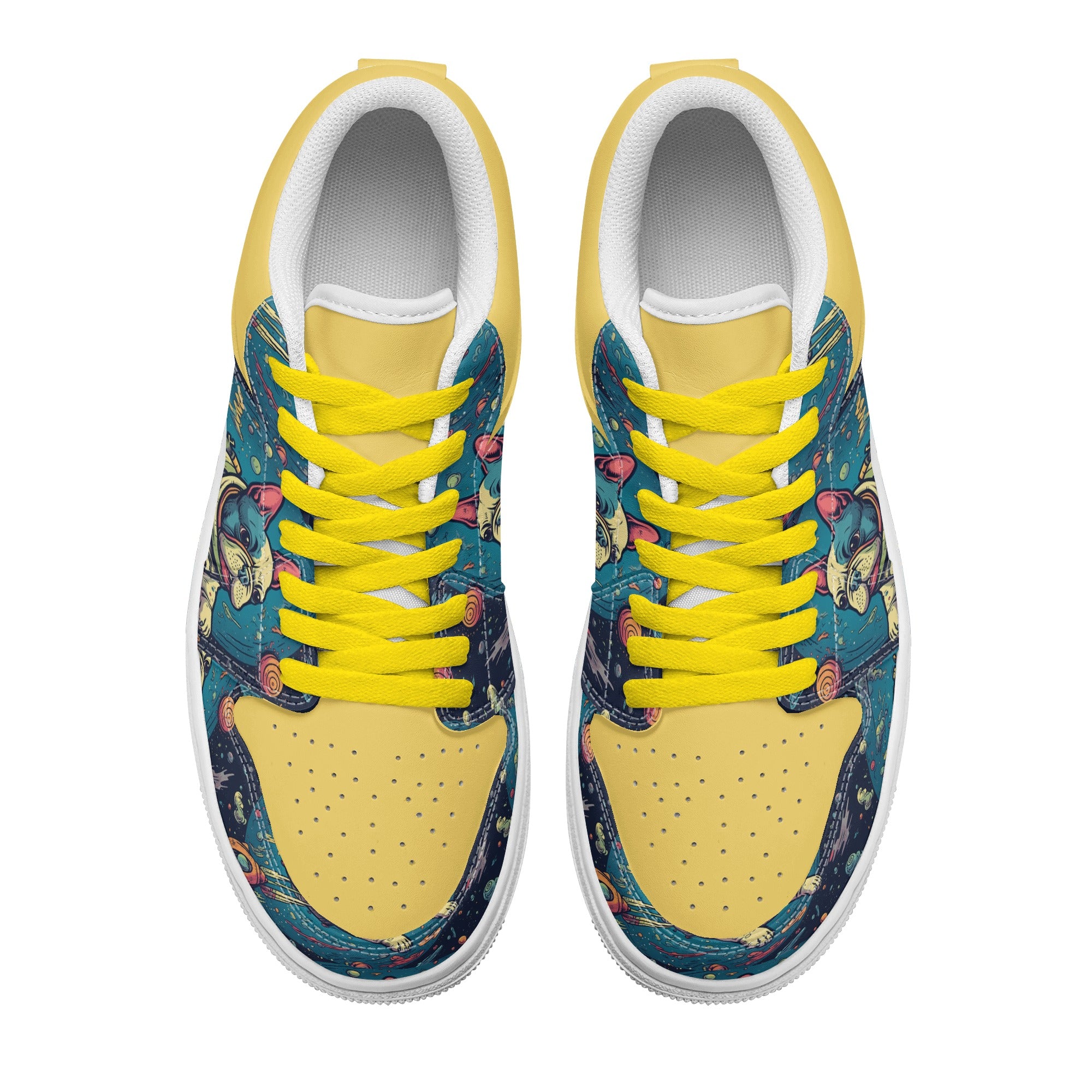 French Bulldog The Astronaut Low Top Skateboard Sneakers Cozy Paw Wear