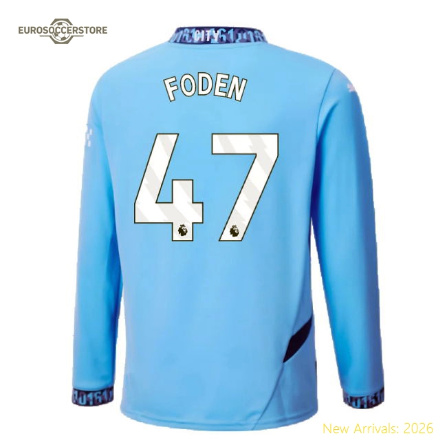 2024-2025 Man City Kids Child-friendly Foden Jersey Climacool